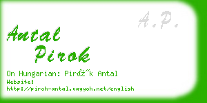 antal pirok business card